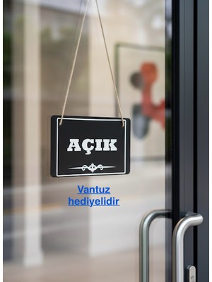 Sayılı Collection Açık Kapalı Çift Yön Kapı Tabelası Mağaza Dükkan Açık Kapalı Yazısı, Uyarısı (25X15 Cm)
