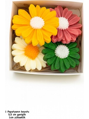 Calma Flame Hediyelik Papatyalar El Yapımı Soya Mum – Romantik Hediye Sevgililer Günü Ev Dekor, Özel Gün Hediye