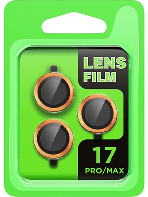 Buğz Apple Iphone 17 Pro Raze Metal Kamera Lens - Turuncu