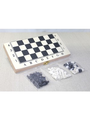 Marsilyan Ahşap Kutulu Satranç Tavla Seti Model 3