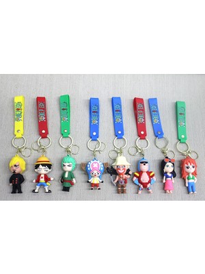 Marsilyan One Piece Karışık Karakterler Silikon Anahtarlık