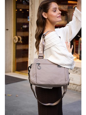 Sanmorris Sn 6015 Kadın Suya Dayanıklı Paraşüt Kumaş  El Omuz Çantası Kol Çantası Çapraz Çantası