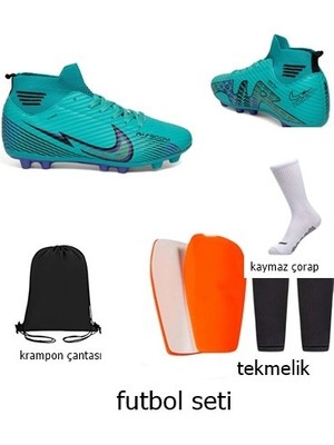 Xeox Erkek Halı Saha Krampon Seti (Çanta + Tekmelik + Bileklik Çorap)