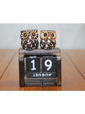 Marsilyan Ahşap Baykuş Takvim Küçük Boy