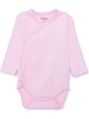 Tiffany Kız Bebek Zıbın Body Interlok V Yaka Uzun Kol