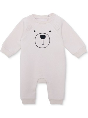 Hellobaby Erkek Bebek Yenidoğan Patiksiz Tulum Şardonlu Üç Iplik Bisiklet Yaka Uzun Kol Patiksiz Paça