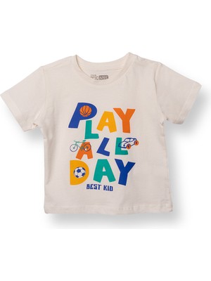 Hellobaby Erkek Bebek Tshirt Süprem Bisiklet Yaka Kısa Kol