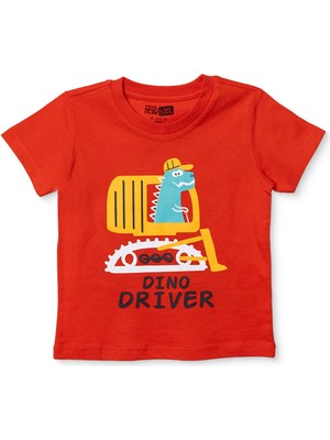 Hellobaby Erkek Bebek Tshirt Süprem Bisiklet Yaka Kısa Kol