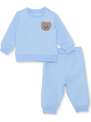 Hellobaby Erkek Bebek Yenidoğan Sweatshirt-Patiksiz Alt Iki Iplik Bisiklet Yaka Uzun Kol Ribanalı Paça