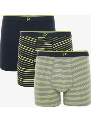 Penti Sarı Erkek Geometrik Desenli 3'lü Boxer