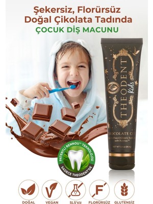 Theodent Kids Çoçuklar İçin Çikolata Aromalı Diş Macunu 96.4 G