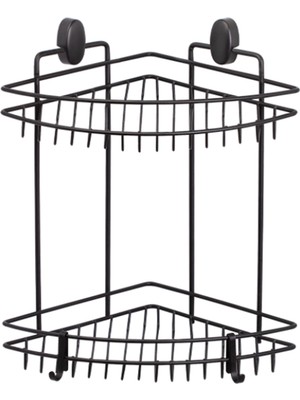 Üçgen Köşelik Pasifik Iki Katlı 22 cm Dübelli Siyah ROYALEKS-DS-734