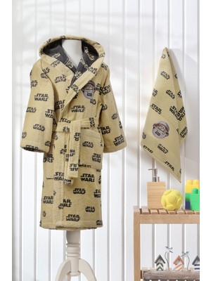 Özdilek Starwars Mandalorian Disney Lisanslı Çocuk Bornoz Seti 5/6 Yaş