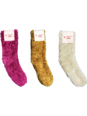 3 Adet Dikişsiz Tüylü Sıcak Tutan Ev Çorabı