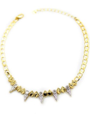 Taşlı Vip Halhal - Altın