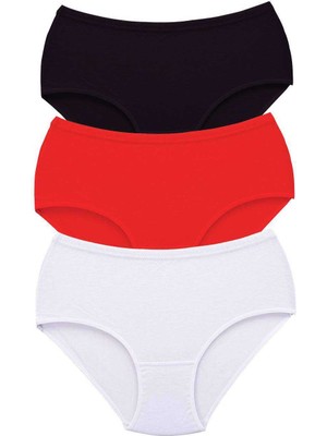 Royaleks 3 Adet Tutku Kadın Yüksek Bel Bato Kalın Lastik Külot S3