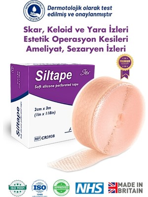Advancis UK Siltape Soft Silikon Bant 2 cm x 3 mt Atravmatik Yumuşak Silikon Özellikli
