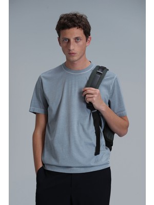 Lufian Sarder Erkek Basic Tişört Su Yeşili