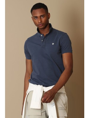 Lufian Laon Spor Polo Yaka Erkek Tişört Antrasit