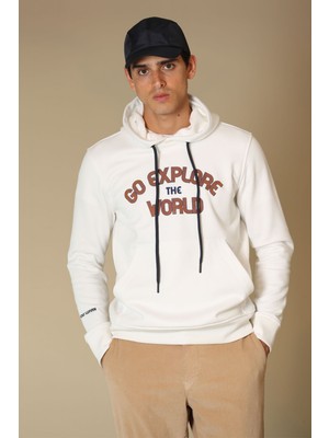 Lufian Charge Erkek Sweatshirt Kırık Beyaz