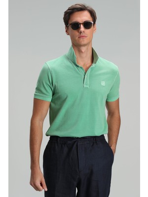 Lufian Vernon Spor Polo Yaka Erkek Tişört Yeşil
