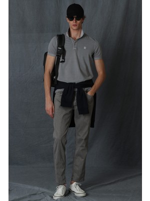 Lufian Helt Spor 5 Cep Erkek Pantolon Slim Fit Vizon