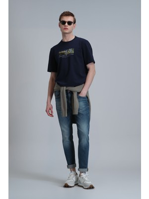 Lufian Joy Smart Jean Erkek Pantolon Slim Fit Mavi