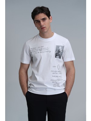 Lufian Fred Modern Grafik T- Shirt