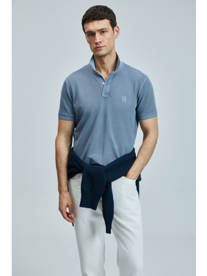 Lufian Vernon Smart Erkek Polo Tişört Gri