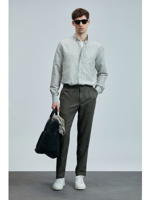 Lufian Bert Erkek Keten Pamuklu Gömlek Regular Fit