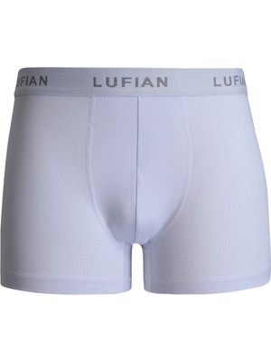 Lufian Dany Erkek Pamuklu Boxer Beyaz