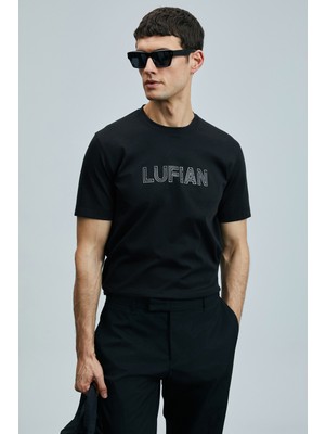 Lufian Thınk Modern Grafik Tişört Siyah