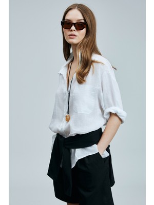 Lufian Born Kadın Keten Gömlek