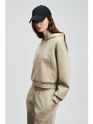 Lufian Cara Kadın Örme Sweatshırt