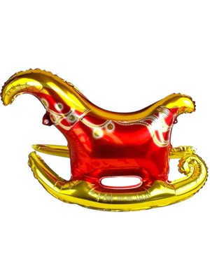 Pandoli Yılbaşı Noel Kızak Geyik Kızağı Folyo Balon 65X43 cm 1 Adet