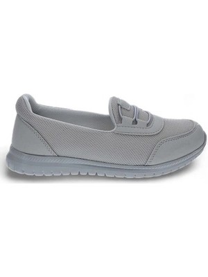 Mergenshoes Flx Buz Gri Günlük Fileli Kadın Babet Spor Ayakkabı