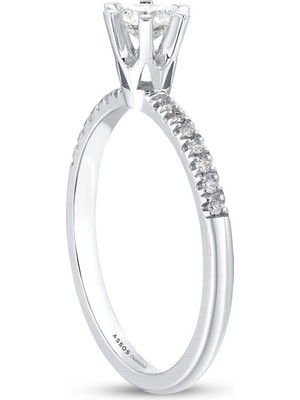 Assos Pırlanta 0.38 Karat Pırlanta Tektaş Yüzük