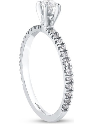 Assos Pırlanta 0.42 Karat Pırlanta Tektaş Yüzük