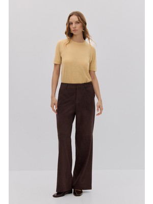 SHN Süet Dikiş Detaylı Boru Paça Pantolon