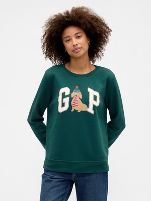 Gap Kadın Koyu Yeşil Relaxed Gap Logo Sweatshirt