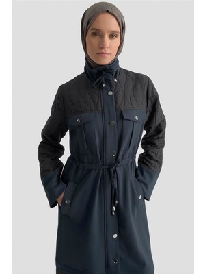 Armine Kapitone Mixli Örme Giyçık 25KD1602 Lacivert