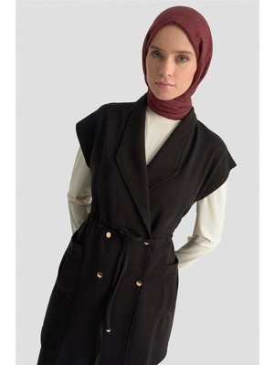 Armine Yelekli Örme Takım 25KD1802 Siyah