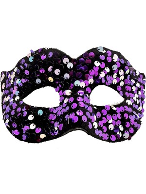 River World After Parti Maskesi Pul Payet Işlemeli Arkadan Lastikli Mor