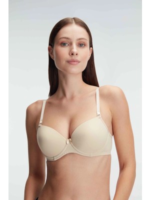 Aria's Closet Arias Closet Balenli Desteksiz Dolgusuz Askıları Çıkabilen Günlük Klasik T-Shirt Sütyeni