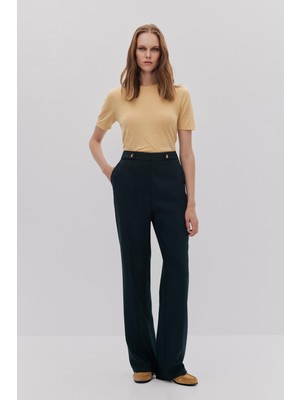 Shnwomen Kemeri Apolet Düğme Detaylı Pantolon