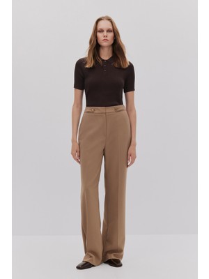 Kemeri Apolet Düğme Detaylı Pantolon