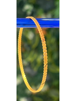 Kuyumcu Nurettin 10 gr (Gram) Yatırımlık Işçiliksiz Noktalı Ikili Burma Bilezik 22 Ayar Altın