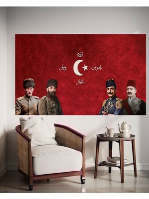 Özkacar Group Ittihat ve Terakki Kanvas Tablo Ev Dekarasyon Hediyelik Duvar Süsü