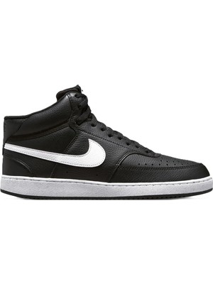 Nike Court Vision Mid Sneaker Bilekli Günlük Siyah Spor Ayakkabı