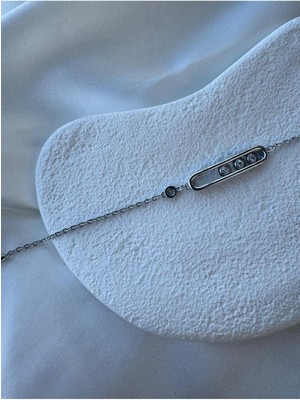 Mess Tasarım Zirkon 3 Taşlı Bileklik